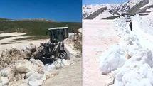 Hakkari'de Yaz Ortası Kar Mücadelesi