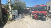 Karaman'da Çöp Kontaineri Yangını Endişe Yarattı