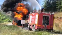 Kırıkkale'de Akaryakıt Tankeri Yangını