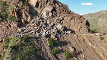 Erzurum'da Heyelan Yolu Kapattı