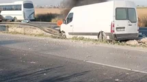 Tekirdağ'da Panelvan Araç Yangını