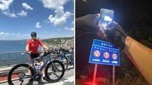 814 kilometre pedal çevirip akrabalarını ziyaret ediyor