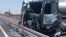Mardin'de Tır Yangını Kontrol Altına Alındı