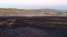 Balıkesir'de Buğday Tarlasında Yangın Çıktı