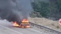 Adana Kozan'da Yangın Anı Kaydedildi