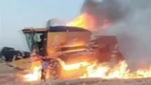Adıyaman'da Biçerdöver Yangını