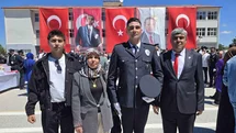 Terör gazisi olan babasıyla birlikte gurur dolu anlar yaşadı