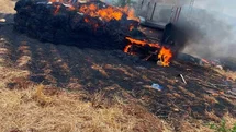 Tarsus’ta saman balyaları alevlere teslim oldu