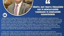 MHP'li Özdemir'den Batı Trakya Açıklaması
