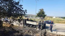 Bursa'da Servis Otobüsü Alev Aldı