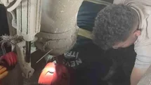 Nevşehir'de İşçi Makineye Sıkıştı