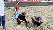 Samsun 19 Mayıs Stadı’nın zemini yeni sezona hazırlanıyor