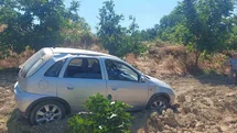 Bursa İnegöl'de Kaza Meyve Bahçesine Uçtu
