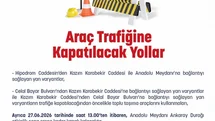 Ankara'da Trafik Düzenlemesi Duyurusu