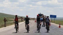 "Terörsüz Türkiye" için 20 km pedal çevirdiler
