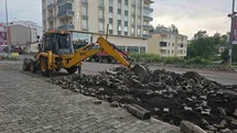Ardahan'da Kaldırım Çalışmaları Devam Ediyor