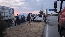Hatay'da Takla Atan Otomobil Kazası