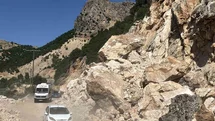 Adıyaman- Çelikhan Karayolunda heyelan
