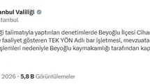 Beyoğlu'nda Bar Kapatıldı