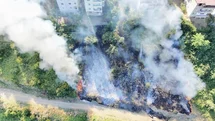 Samsun'da Anız Yangını Paniği