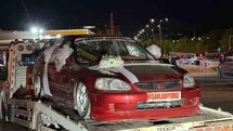 Eskişehir'de Nişan Arabası Çekiciyle Götürüldü