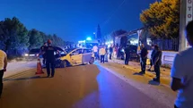 Düzce'de Düğün Salonu Önünde Kaza