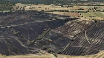 Uşak’ta çıkan yangında 300 dekar ekili alan zarar gördü