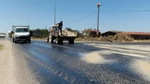 Edirne'de Sıcaklar Asfaltı Eritti