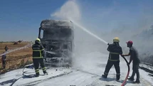 Şanlıurfa'da Tır Yangını Kontrol Altına Alındı