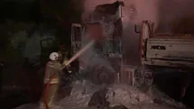 Erzin'de Tır Yangını Meydana Geldi