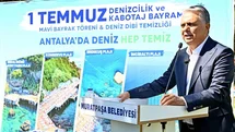Antalya'da Mavi Bayrak Töreni
