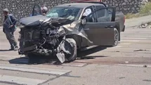 Malatya'da İki Pikap Çarpıştı