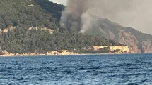 Büyükada'da Plaj Yangını Paniği