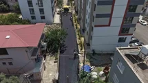İskenderun'da Sıcak Asfalt Çalışması