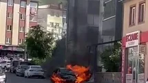 Erzurum’da otomobil alev topuna döndü