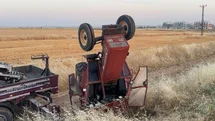 Suruç'ta Devrilen Traktör Kazası