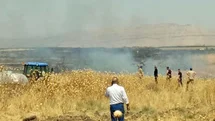Mardin’de anız yangınına havadan ve karadan müdahale ediliyor