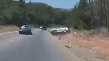 Bodrum'da Trafik Kazası Görüntülendi