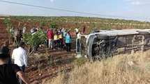 Şanlıurfa'da Tarım İşçileri Minibüsü Devrildi