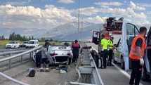 Erzincan'da Ters Dönme Kazası