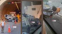 Aydıncık Büyükeceli Tüneli Yakınlarında Kaza