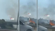 Çeşmeli Otoban Çıkışında Yangın