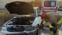 Antakya'da Otomobil Yangını