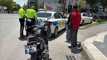 Aksaray'da Sigortasız Motosiklet Ceza Yedi