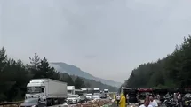 Adana'da Tır Kazası Trafiği Olumsuz Etkiledi