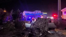 Arsuz’da takla atan otomobildeki 3 kişi yaralandı