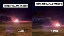 Toroslar Korukent'te Yangın: Boş Arazideki Otomobil Alev Alev Yandı!