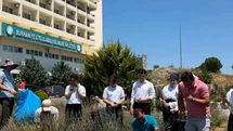 Lavanta kokulu okulda hasat heyecanı yaşandı