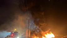 Tekirdağ'da Atık Alanında Yangın Çıktı
