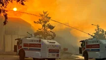 Namet tesisindeki yangına TOMA’larla müdahale edildi